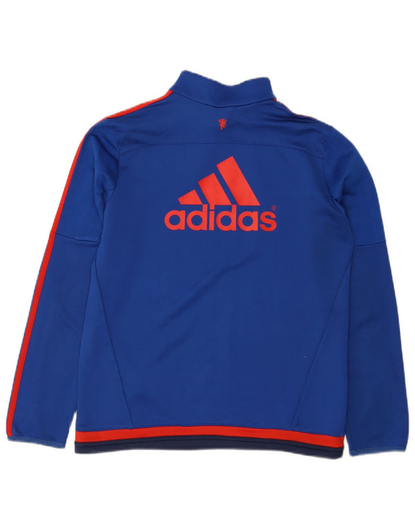 Adidas Boys Manchester United Grafisk Sweatshirt Jumper 13-14 år Blå