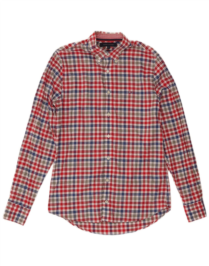 Tommy Hilfiger Herre Slim Fit skjorte Lille flerfarvet Gingham Bomuld