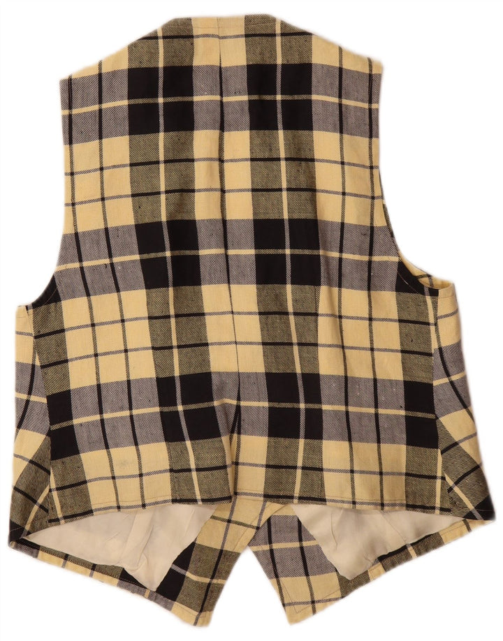 Vintage damevest UK 14 Medium Yellow Plaid