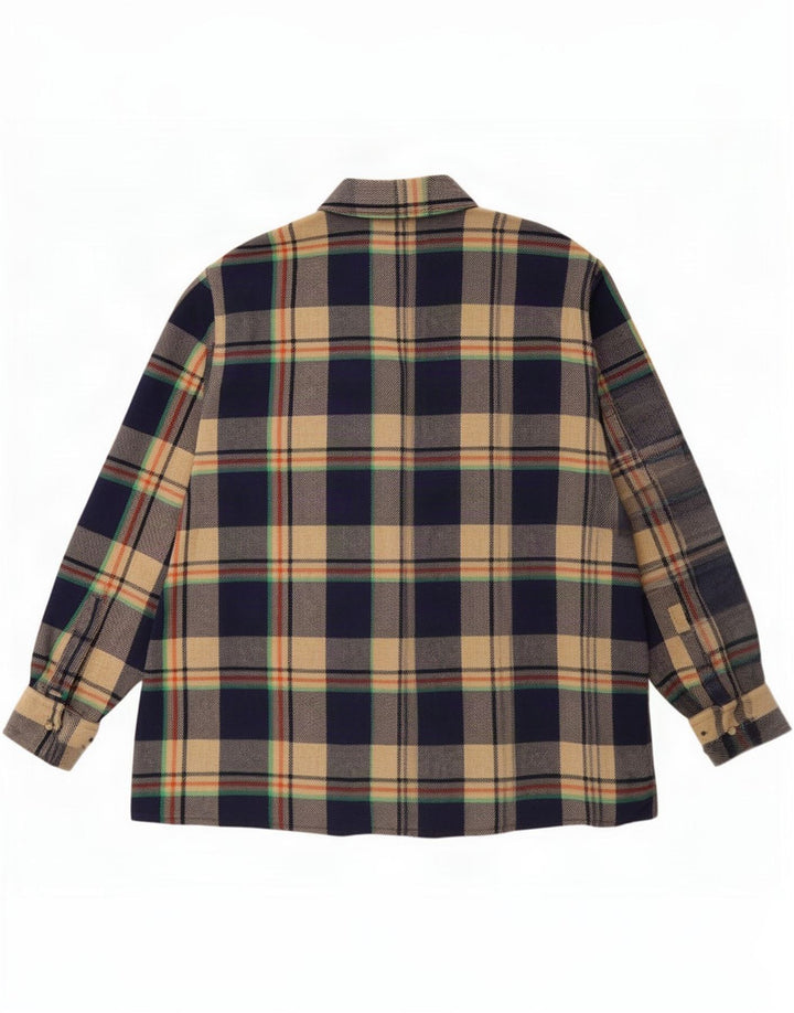 Vintage herre flannel skjorte str. 47 2XL flerfarvet tern