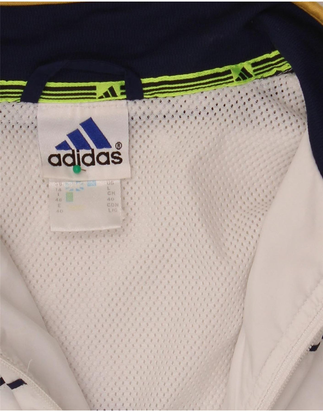 Adidas træningsdragt topjakke til kvinder UK 14 Large White Colourblock