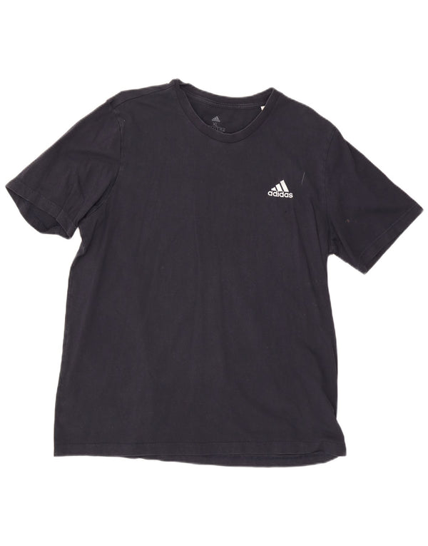 Adidas herre T-shirt top XL marineblå bomuld