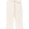 JECKERSON Womens Straight Casual Trousers W27 L21 Off White Cotton | Vintage Jeckerson | Thrift | Second-Hand Jeckerson | Used Clothing | Messina Hembry 