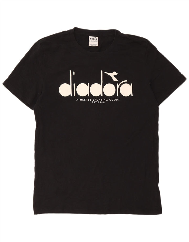 Diadora Herre Grafisk T-Shirt Top 2XL Sort