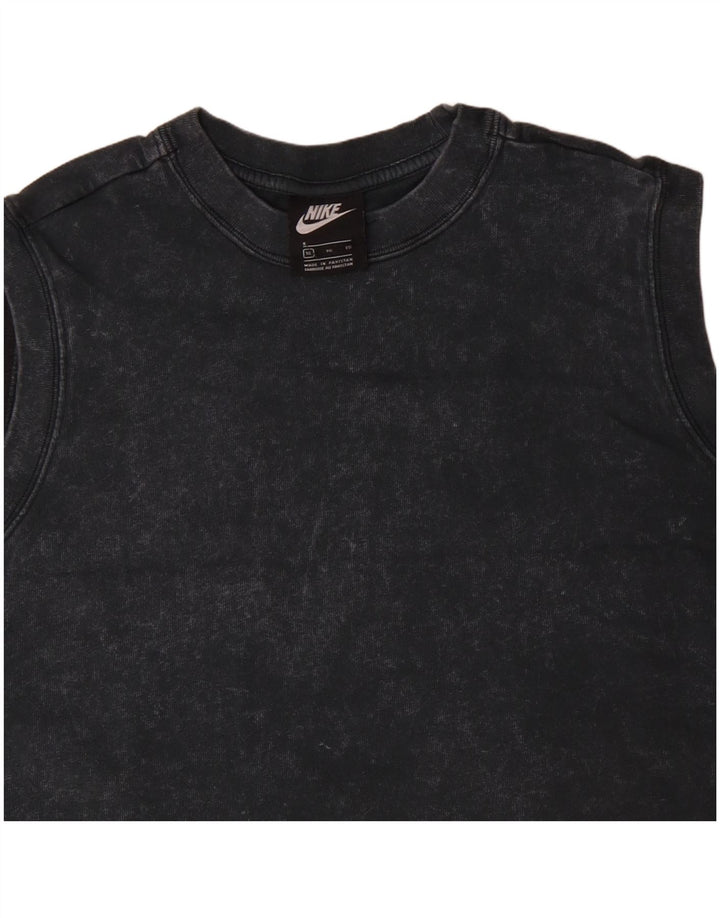 NIKE Womens Crop Vest Top UK 18 XL Grå Bomuld