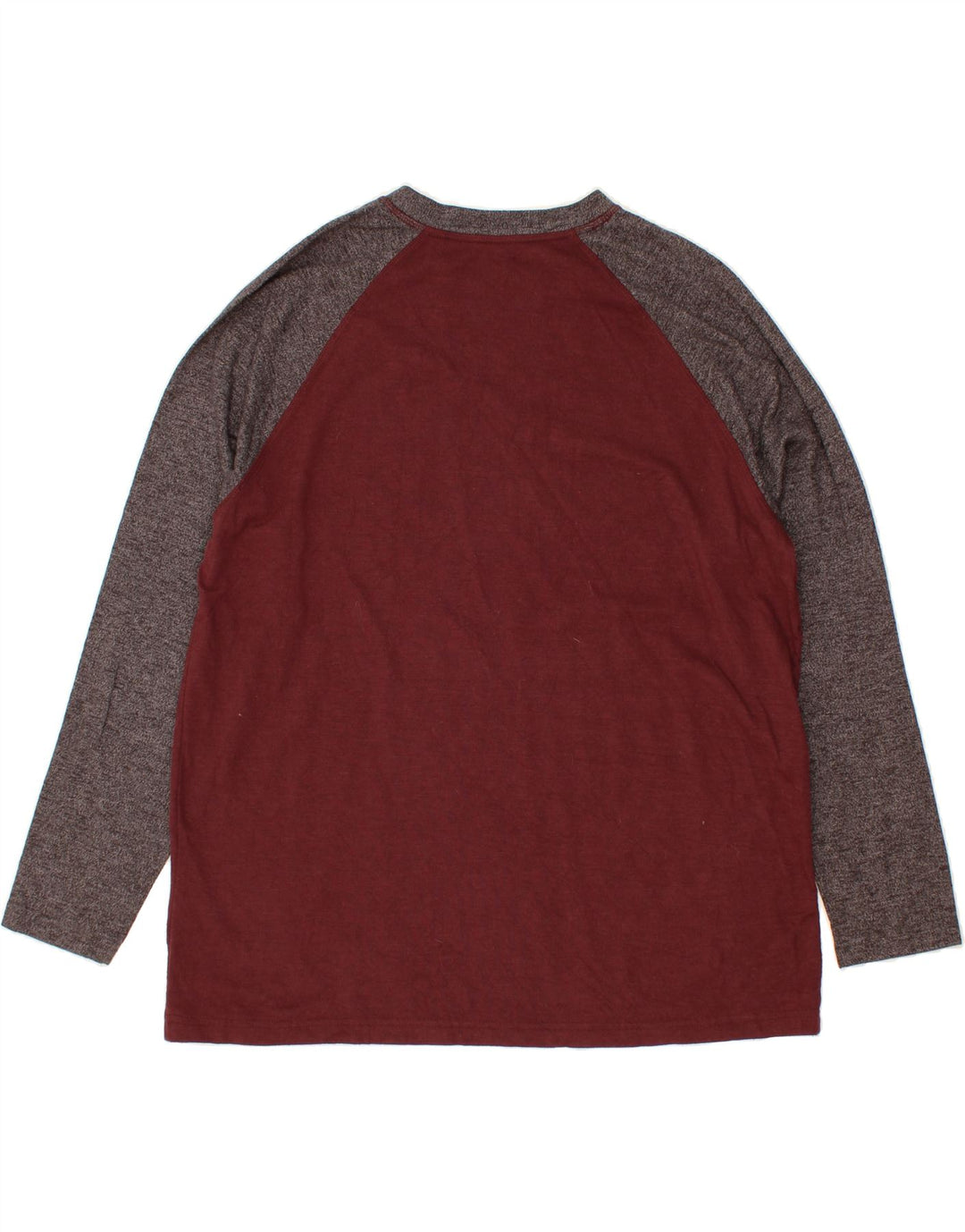 EDDIE BAUER Herre Top Langærmet 2XL Maroon Colourblock Bomuld