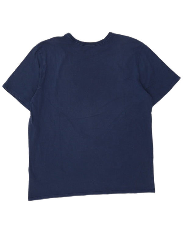 Nike Herre Athletic Cut Grafisk T-Shirt Top XL Blå Bomuld