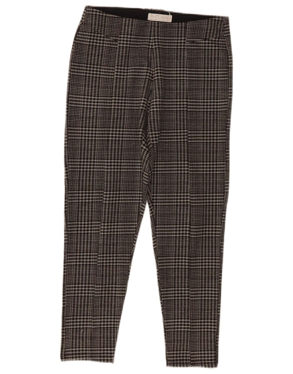 Zara Girls Slim Casual Bukser 13-14 år W26 L23 Grå ternet polyester
