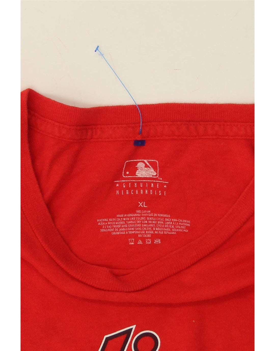 GENUINE MERCHANDISE Mens Graphic T-Shirt Top XL Red Cotton Vintage Genuine Merchandise and Second-Hand Genuine Merchandise from Messina Hembry 