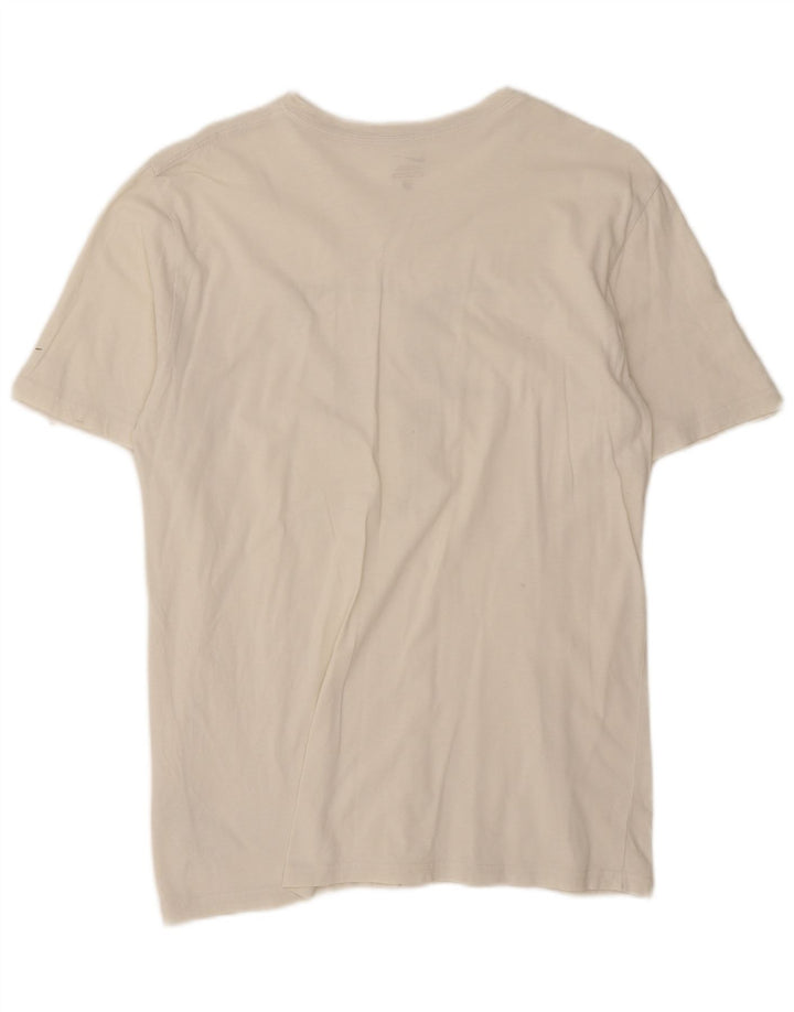 Nike Herre Roger Federer Grafisk T-Shirt Top Medium Hvid Bomuld