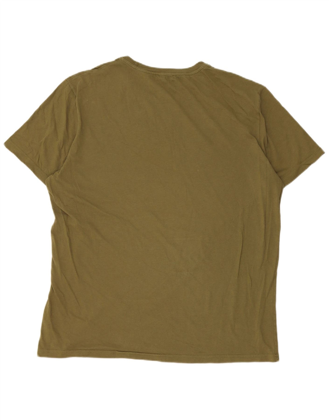 Benetton Herre T-Shirt Top XL Khaki Bomuld