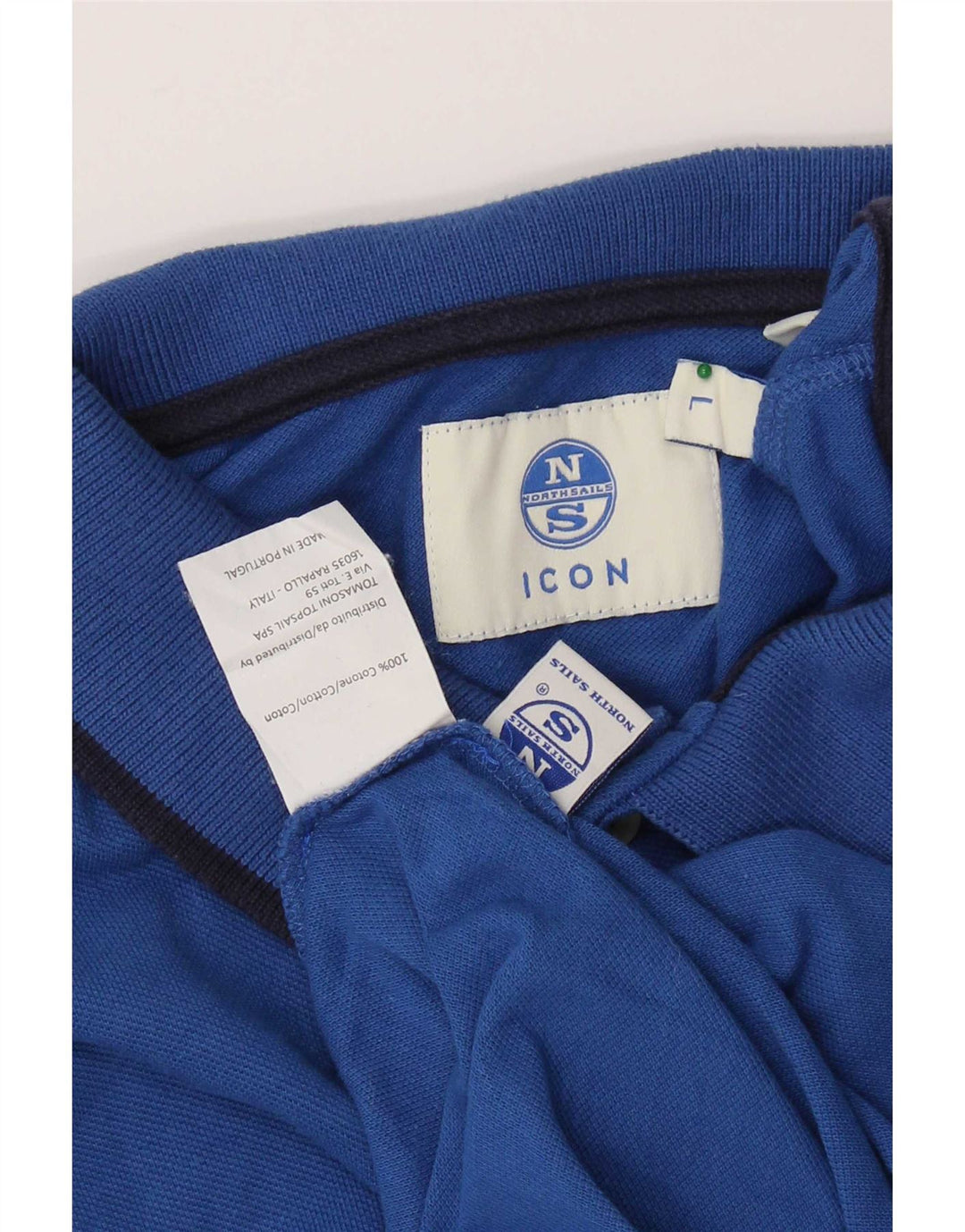 North Sails Langærmet herre poloshirt Stor blå bomuld