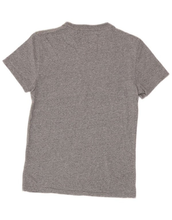 Superdry Grafisk T-shirt-top til mænd, lille grå flækket bomuld