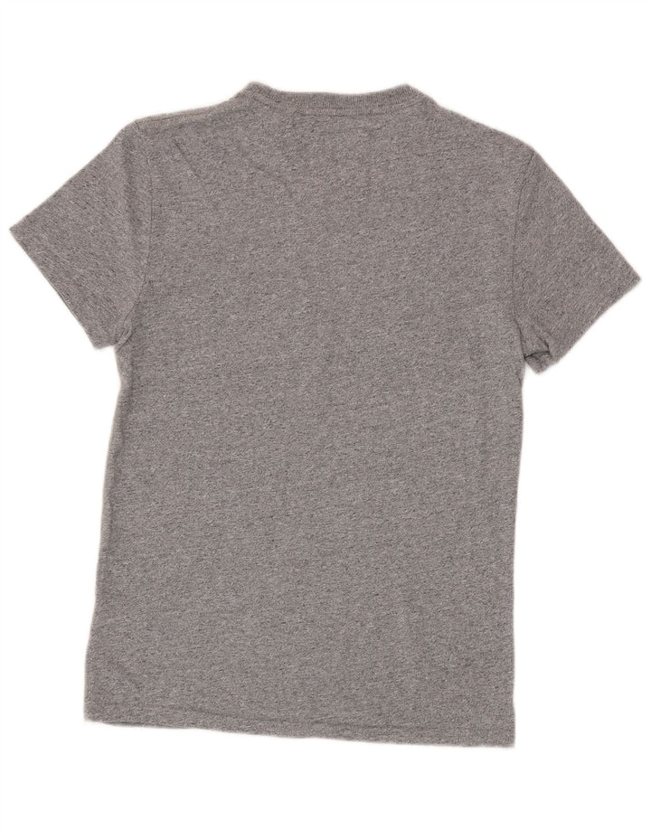 Superdry Grafisk T-shirt-top til mænd, lille grå flækket bomuld