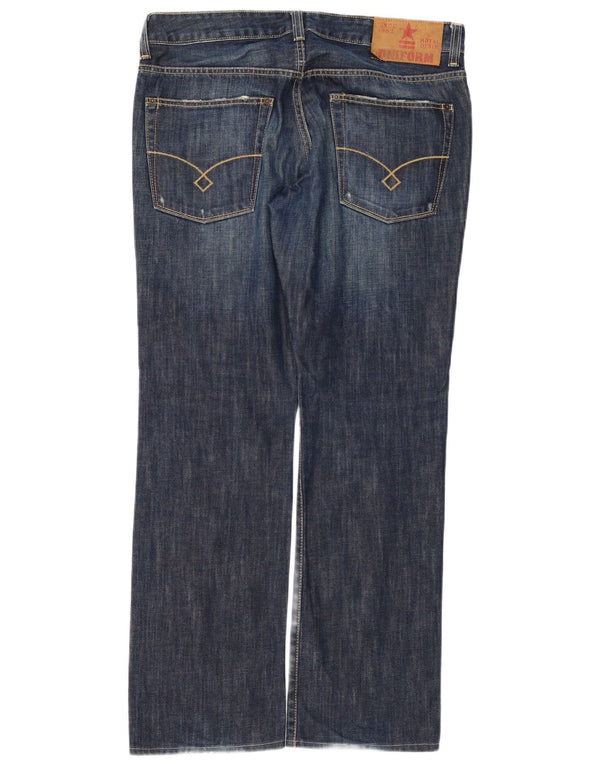 Uniform Herre Straight Jeans W34 L32 Blå Bomuld