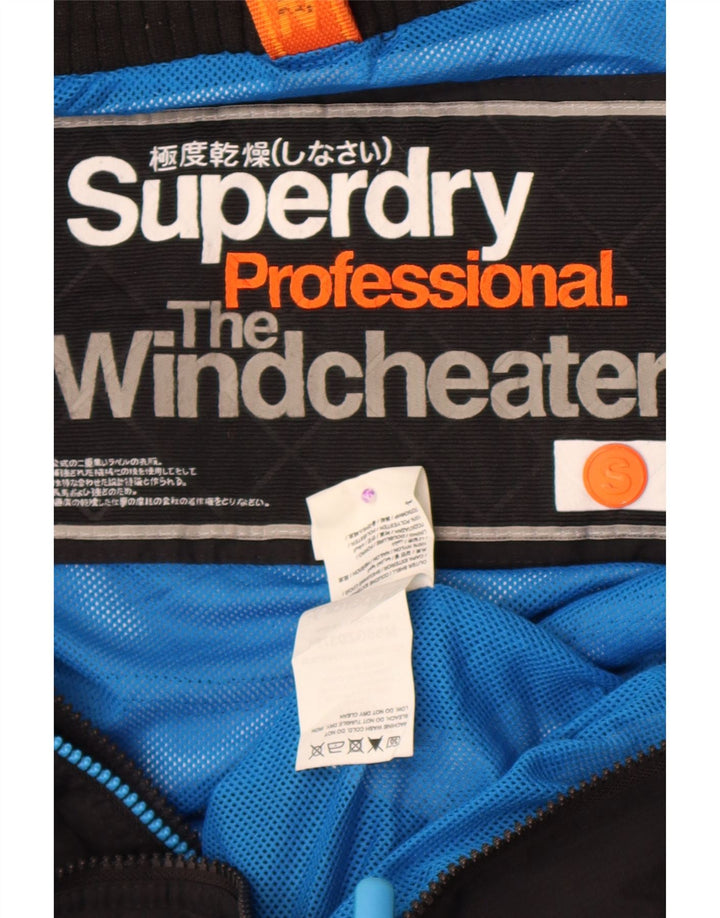 Superdry Herre The Windcheater Windbreaker Jacket UK 36 Small Black Nylon