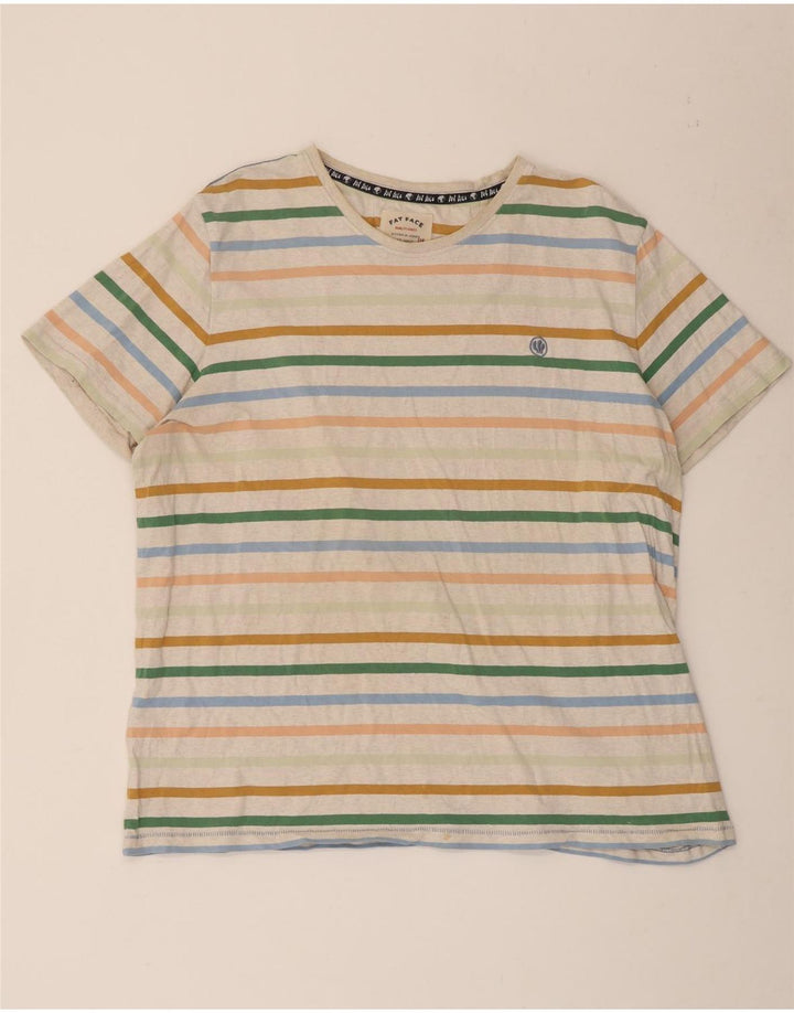 Fat Face Herre T-Shirt Top 2XL Flerfarvet Stribet Bomuld