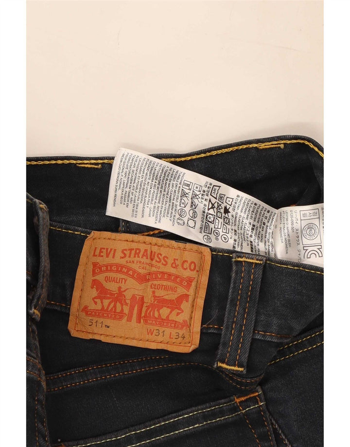 Levi's Herre 511 Slim Jeans W31 L31 Marineblå Bomuld