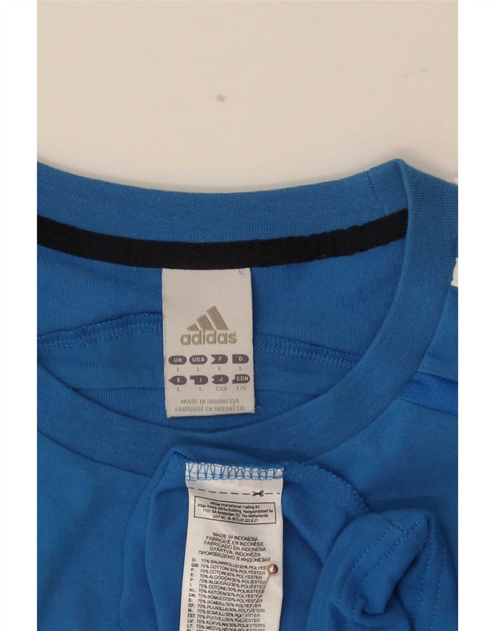 Adidas Herre Climalite Vest Top Stor Blå Colourblock Bomuld