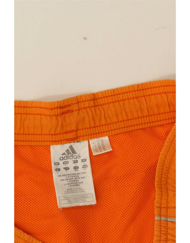 Adidas Badeshorts til mænd store orange nylon
