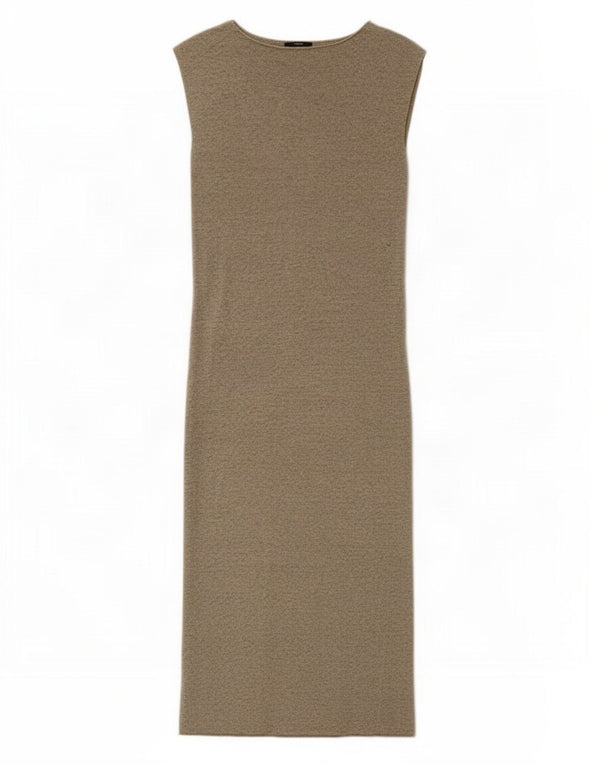 Zara Womens Knit Bodycon Dress UK 8 Small Beige Flecked