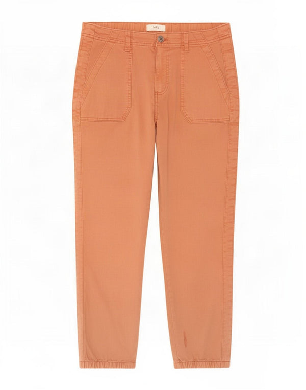 Marks & Spencer, koniske cropped bukser til kvinder UK 14 Large W32 L25 Orange