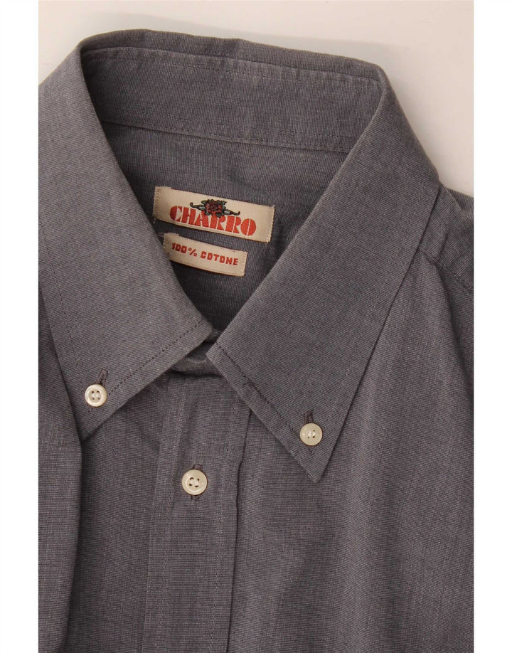 Charro Herreskjorte Large Navy Blue Cotton