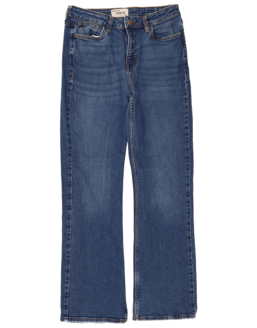 Fat Face Dame Bootcut Jeans UK 12 Medium W30 L29 Blå Bomuld