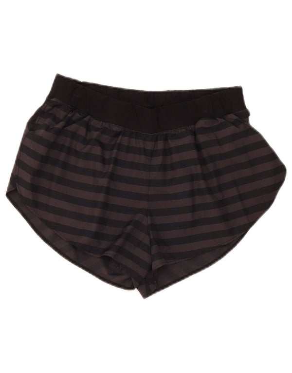 Adidas Dame Loose Fit Sportshorts UK 8 Small Gråstribet Polyester