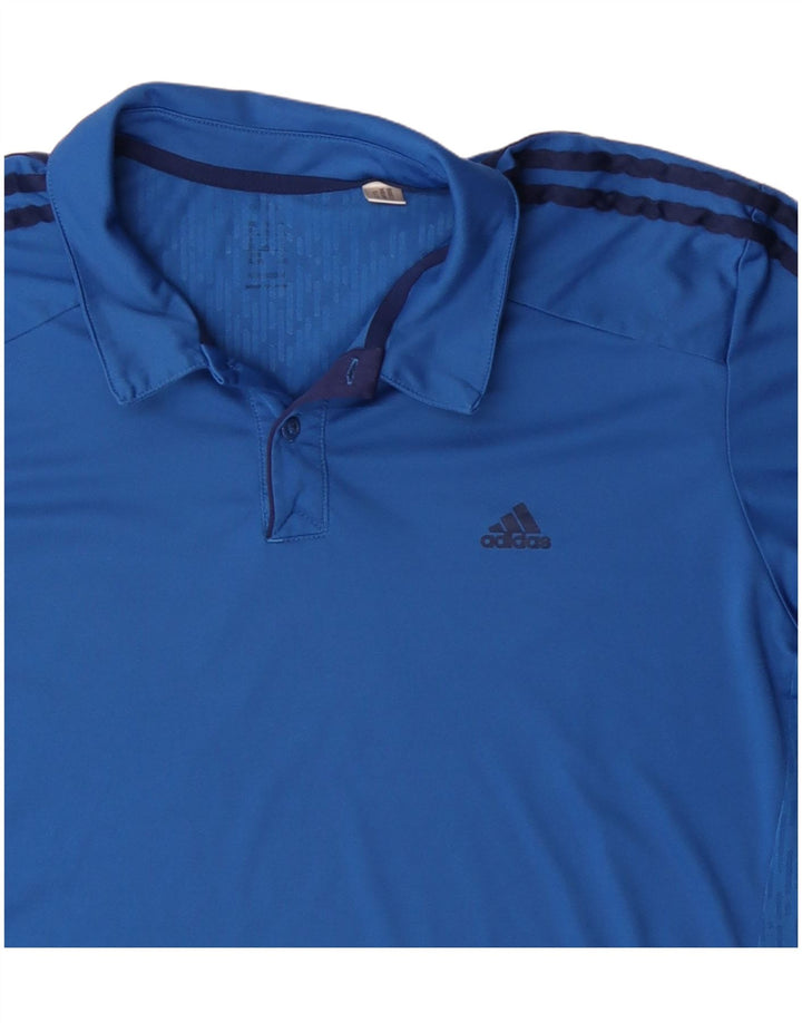 Adidas Herre Climacool Polo Shirt Large Blue
