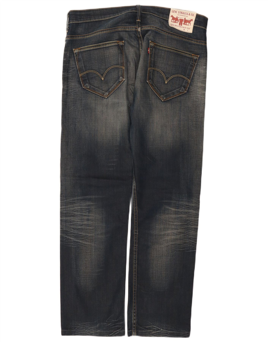 Levi's Herre 504 lige jeans W33 L29 blå bomuld