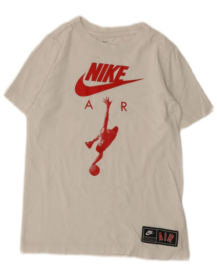 Nike drenge grafisk t-shirt top 10-11 år medium hvid bomuld