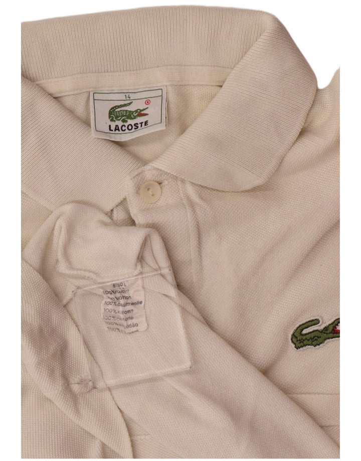 Lacoste drenge poloskjorte 13-14 år hvid bomuld