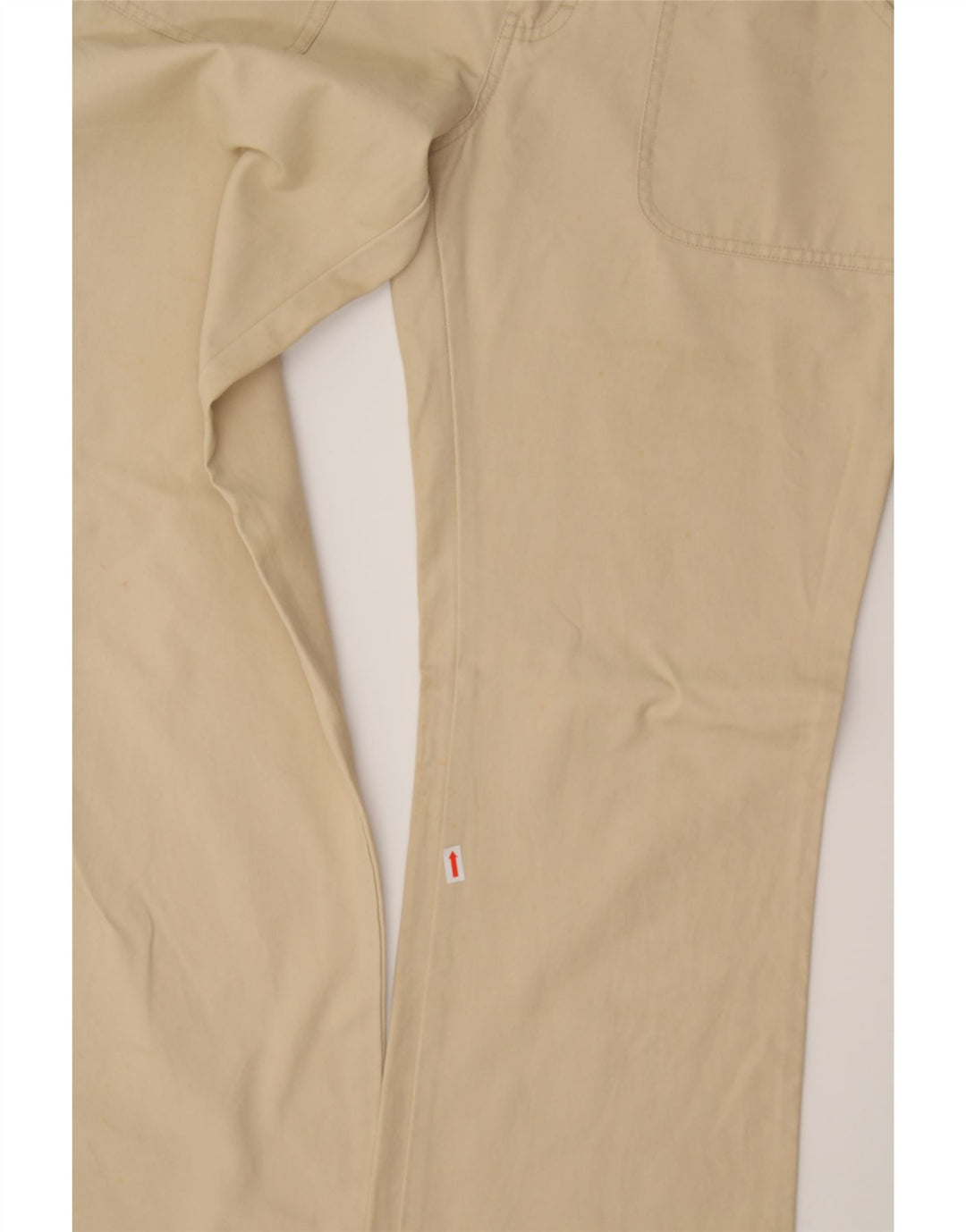 BENETTON Womens Bootcut Casual Trousers W32 L32 Yellow Cotton Vintage Benetton and Second-Hand Benetton from Messina Hembry 