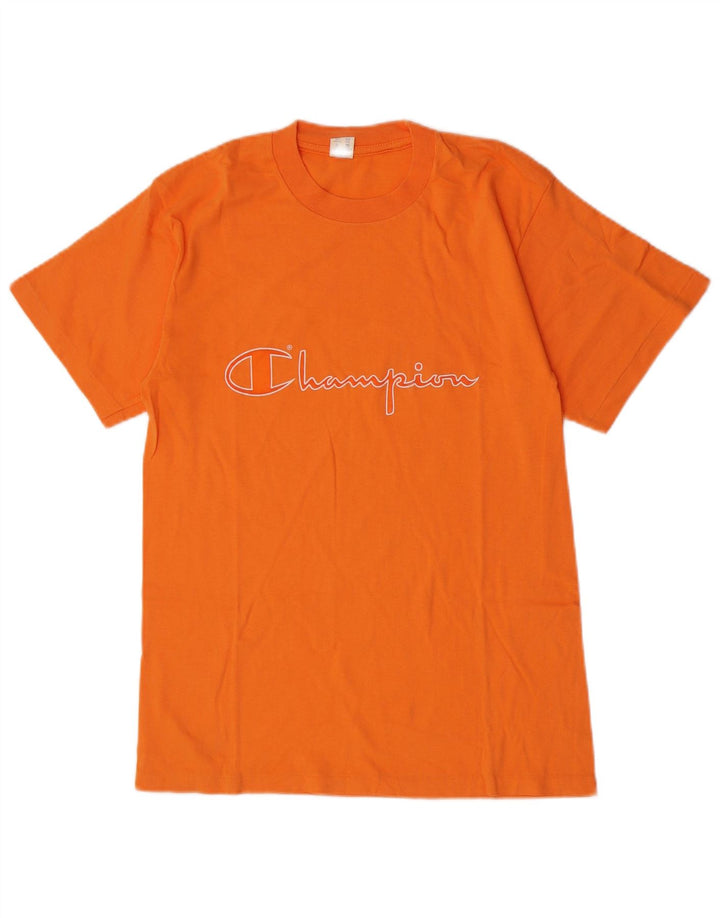 Champion Herre grafisk T-shirt Top Medium Orange Bomuld
