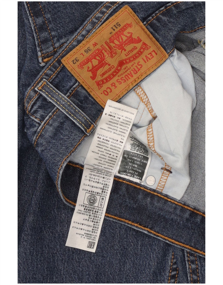 Levi's Herre 511 Slim Jeans W36 L32 Blå Bomuld