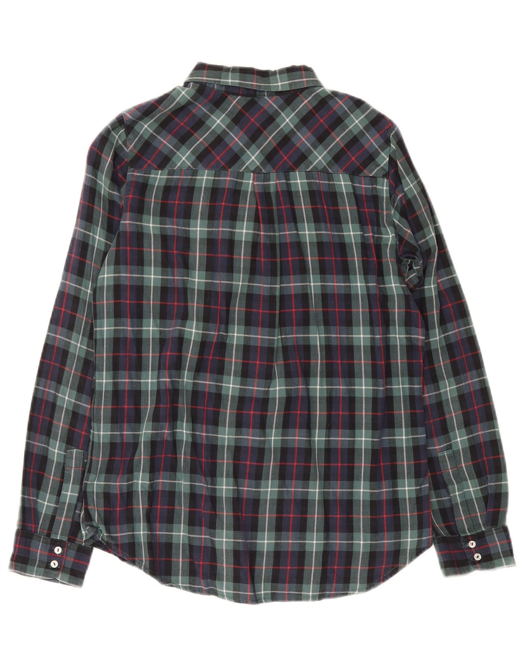 Zara Dame Oversized Flanell Shirt UK 6 XS Flerfarvet ternet bomuld