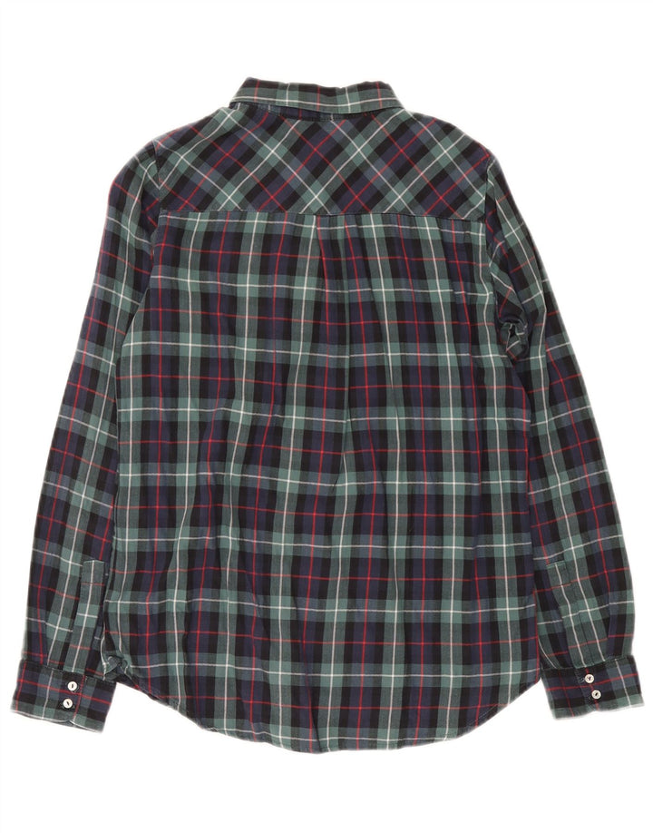 Zara Dame Oversized Flanell Shirt UK 6 XS Flerfarvet ternet bomuld