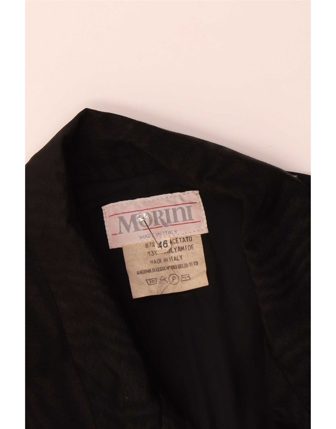 Sergio Morini Dame 1 Knap Blazer Jacket IT 46 Large Black Acetate