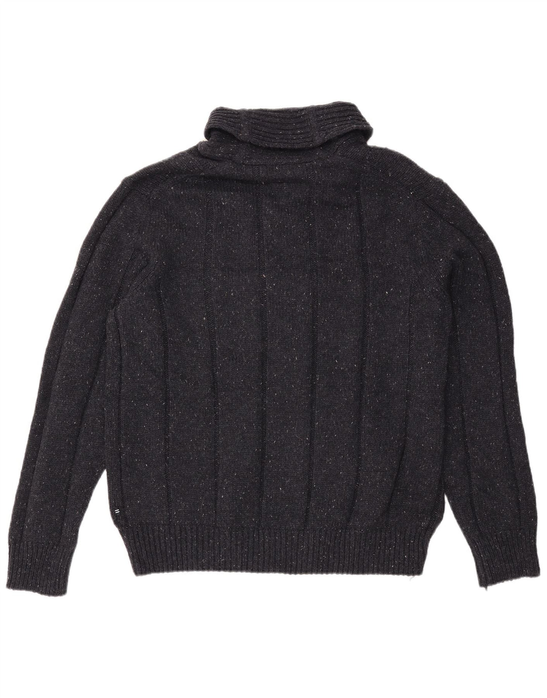 NAUTICA Herre Shawl Neck Jumper Sweater XL Sort Akryl