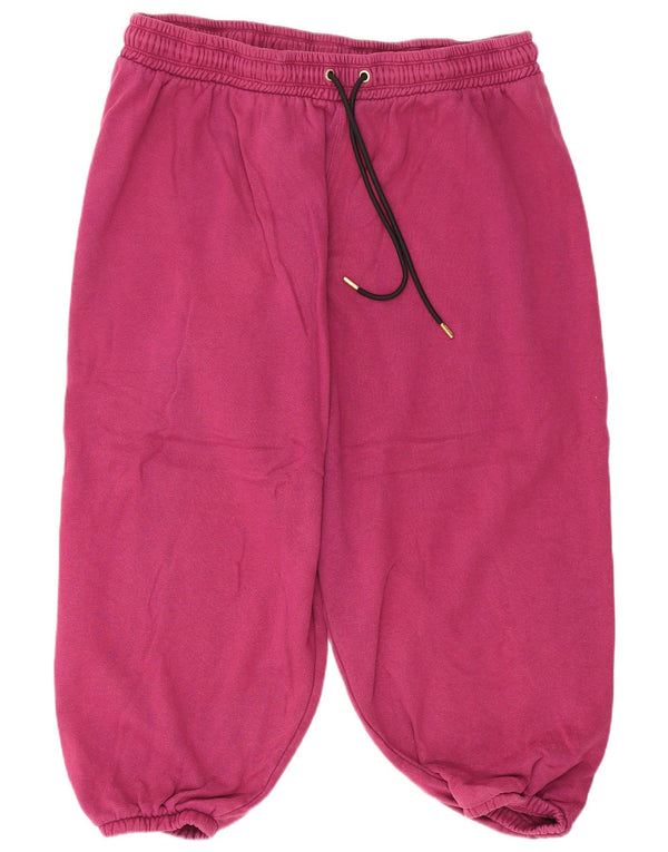 Dkny Womens Crop træningsdragt Bukser Joggers UK 20 2XL Lilla Bomuld