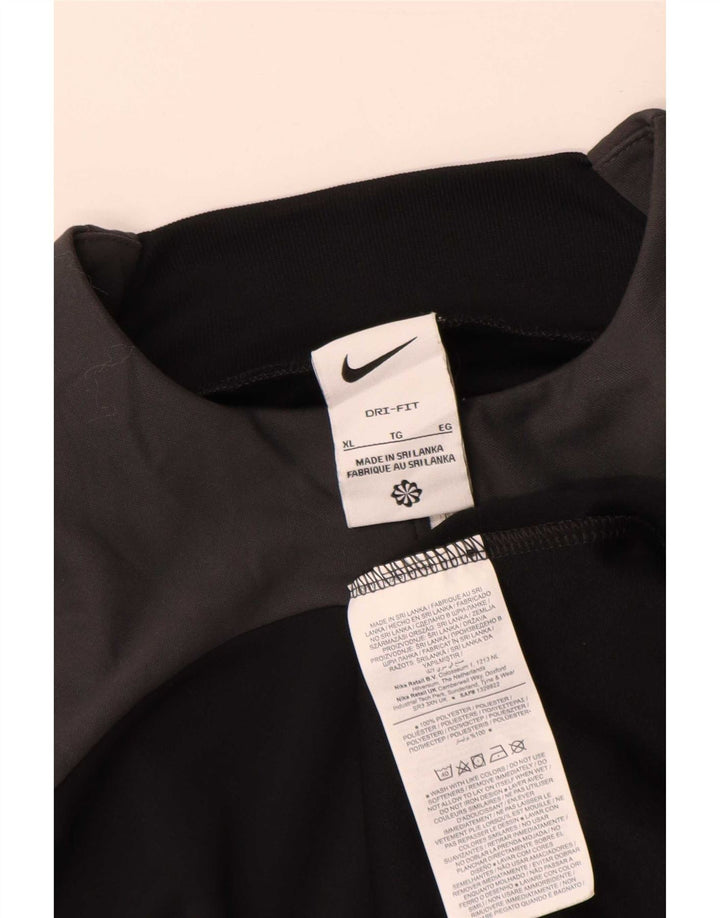 Nike Herre Dri Fit Top Langærmet XL Sort Colourblock
