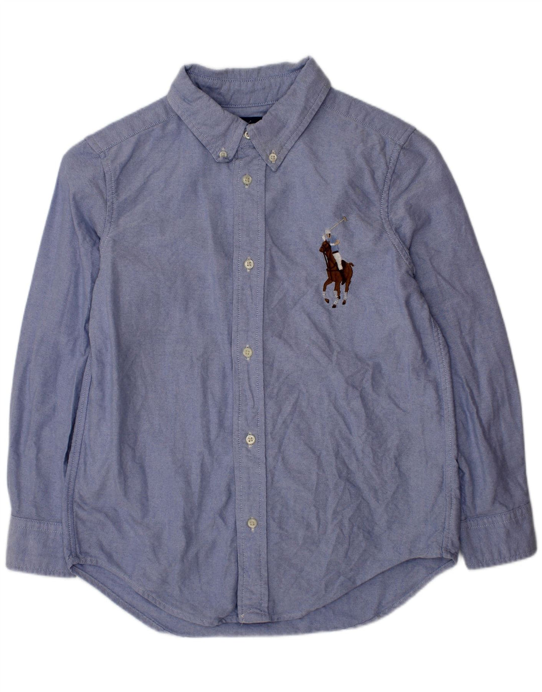 RALPH LAUREN Drengeskjorte 6-7 År Blå Bomuld