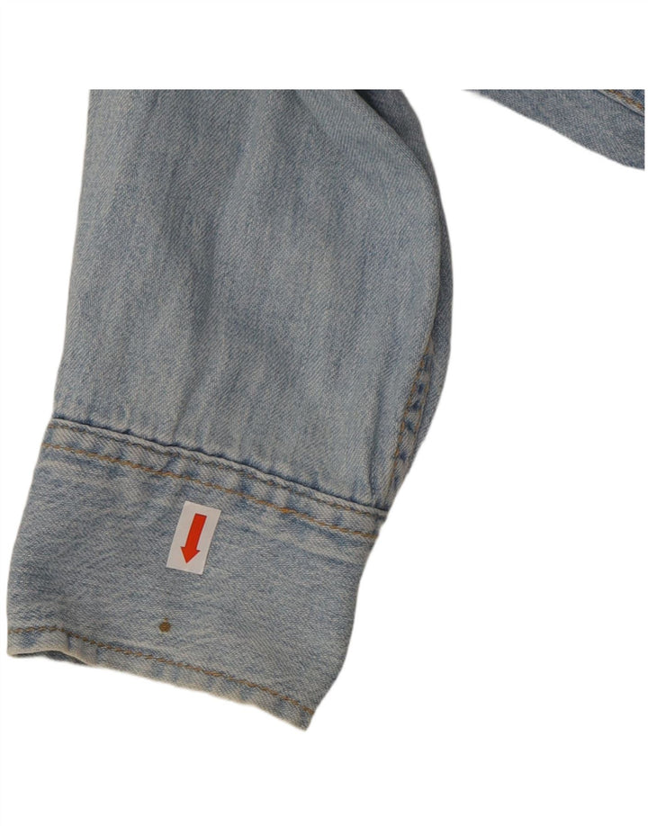 LEE Womens Denim Shirt UK 14 Medium Blue Cotton