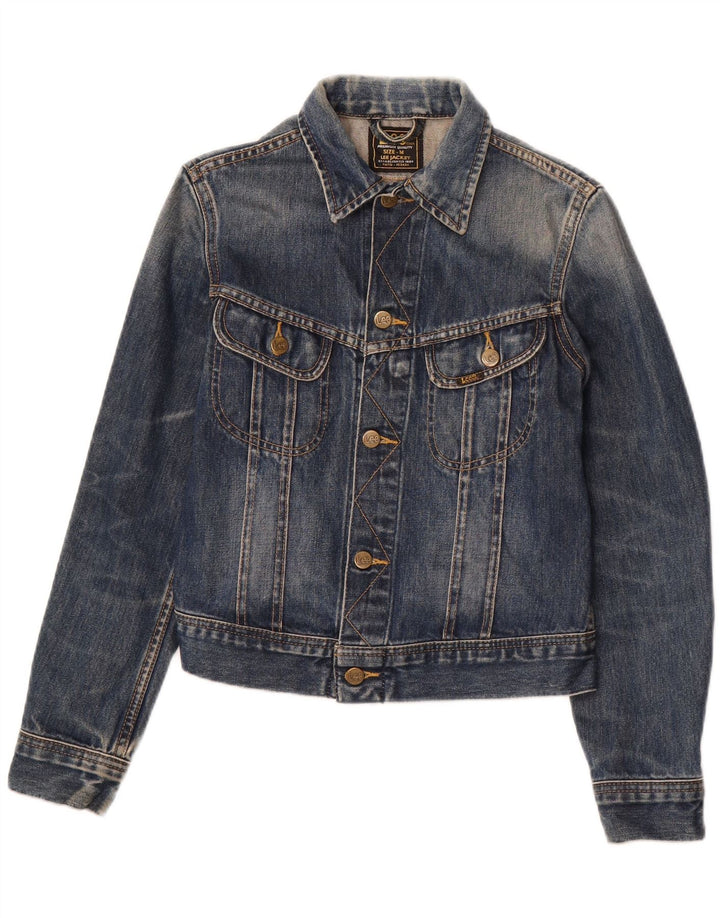 LEE Womens Denim Jacket UK 12 Medium Blue Cotton Vintage Lee and Second-Hand Lee from Messina Hembry 