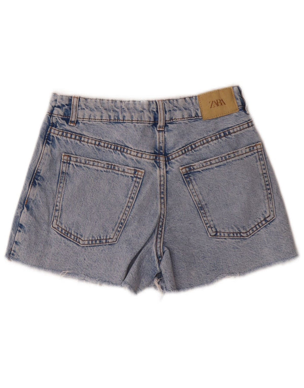 Zara Girls Denim Shorts 11-12 år W24 Blå Bomuld