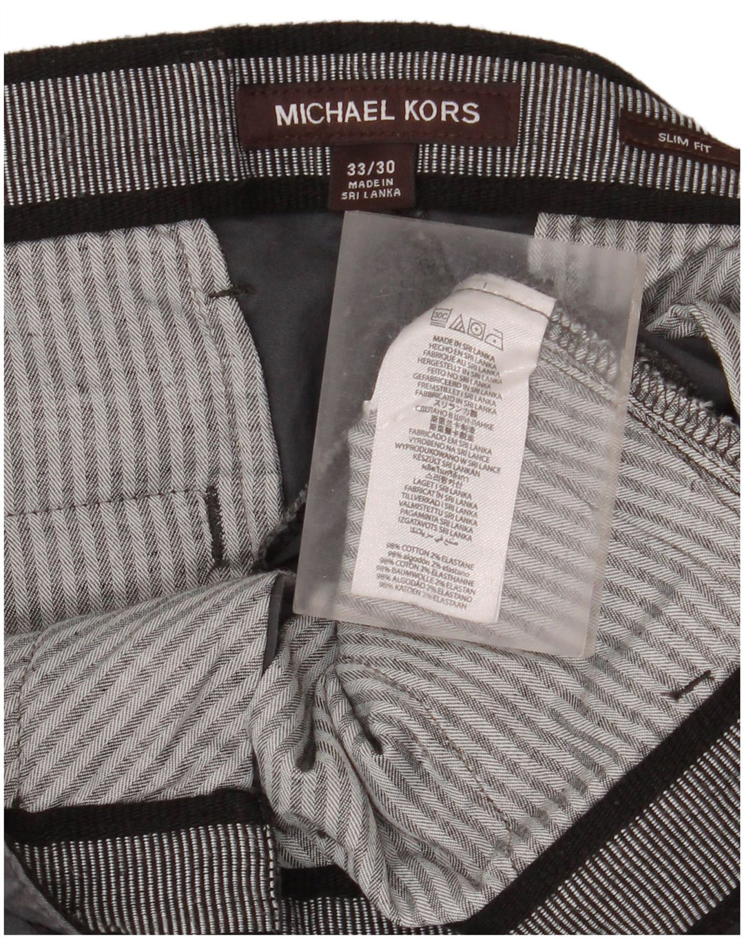 Michael Kors Herre Slim Fit Chino Shorts W30 Medium Grey Bomuld