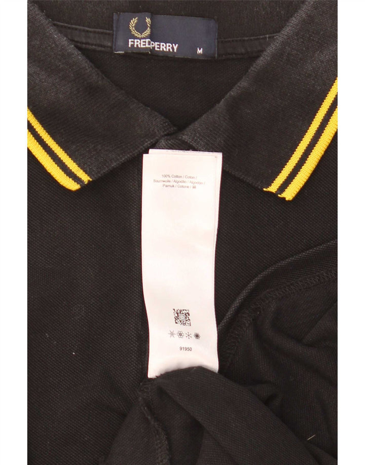 Fred Perry Herre poloshirt Medium sort stribet bomuld