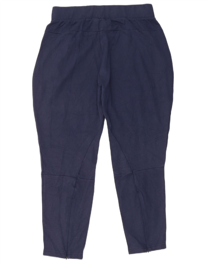 ADIDAS Træningsdragtsbukser til kvinder UK 16 Large Navy Blue Rayon