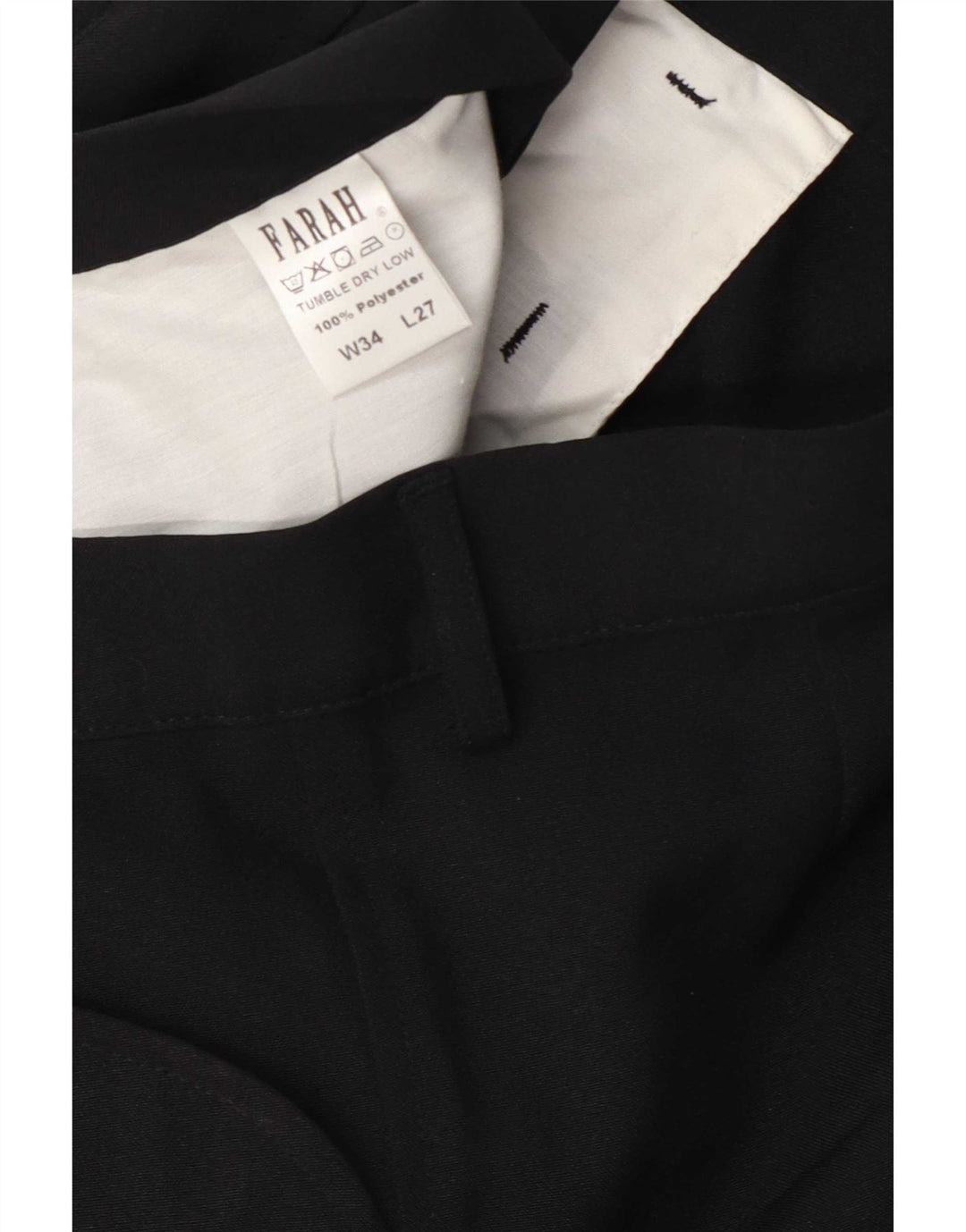 Farah Lige Casual Bukser til kvinder W34 L27 Sort Polyester